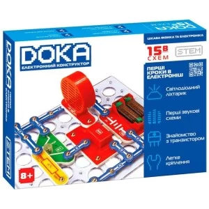 Конструктор DOKA электронный Первые шаги в электронике (Набор В, 15 схем) (D70710)