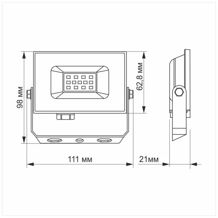 в продаже Прожектор TITANUM LED 10W 6000K TLF106 220V (TLF106) - фото 3