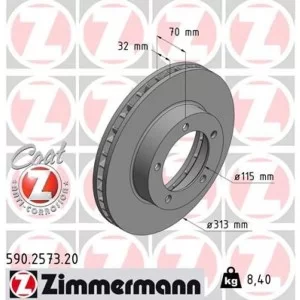 Тормозной диск ZIMMERMANN 590.2573.20