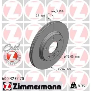 Гальмівний диск ZIMMERMANN 600.3232.20
