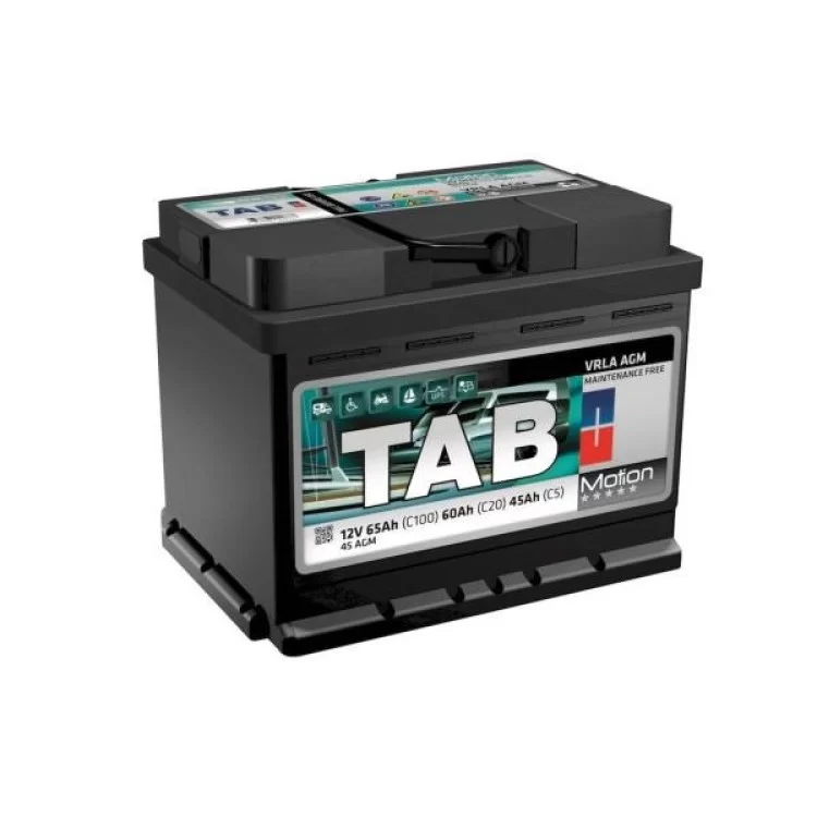 Акумулятор автомобільний TAB 65 Ah/60 Ah/45 Ah 12V 12V TAB Motion AGM (172 060)