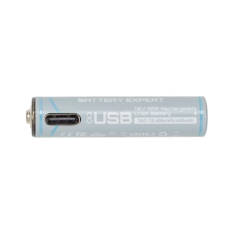 продаємо Акумулятор Beston AAA USB Type-C 400mah 1.5V Li-ion * 4 (3AC-18/AA620272) в Україні - фото 4