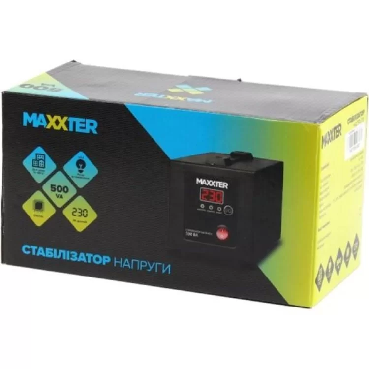 в продажу Стабілізатор Maxxter MX-AVR-E500-01 - фото 3