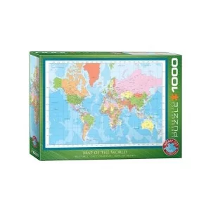 Пазл Eurographics Карта мира, 1000 элементов (6000-1271)