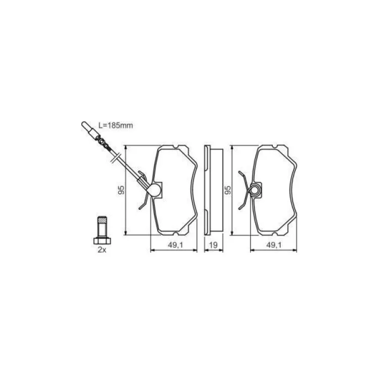 продаємо Гальмівні колодки Bosch 0 986 492 090 в Україні - фото 4