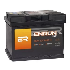 Аккумулятор автомобильный ENRUN 66А + правий (L2) (640 пуск)