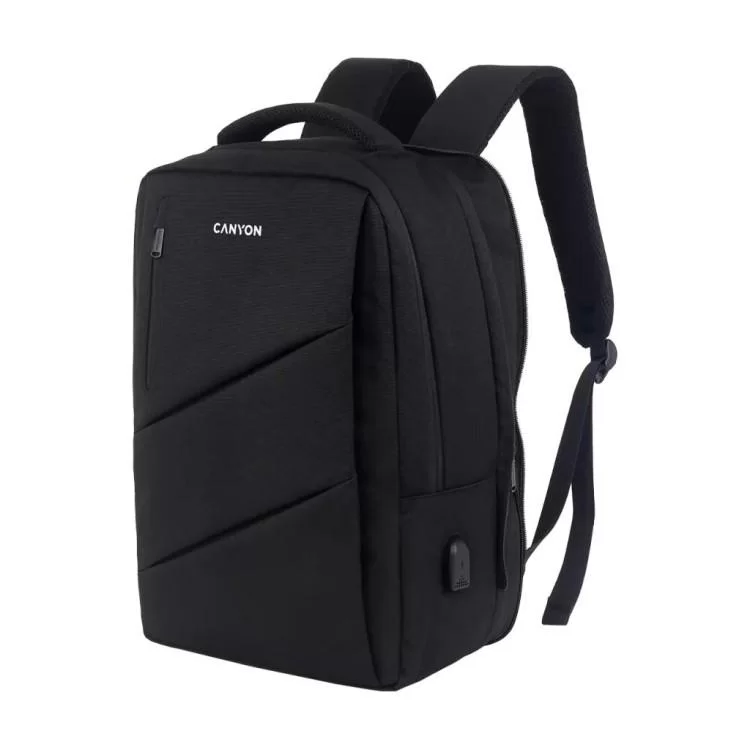 Рюкзак для ноутбука Canyon 15.6" BPE-5 Urban, USB, 12-18L, Black (CNS-BPE5B1) ціна 2 564грн - фотографія 2