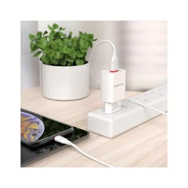 Зарядний пристрій BOROFONE BA20A Sharp charger set(Lightning) White (BA20AW) відгуки - зображення 5