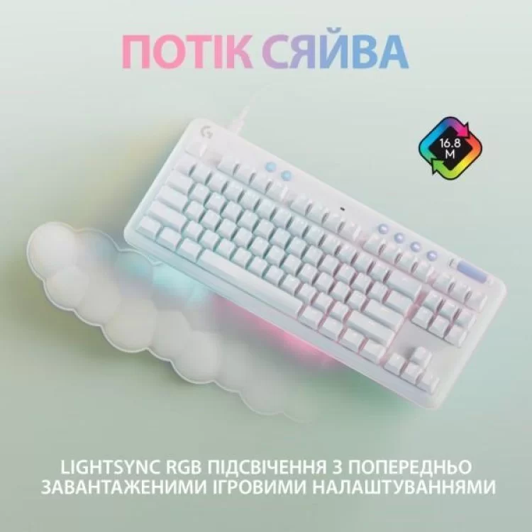 в продажу Клавіатура Logitech G713 Aurora Gaming GX Brown USB UA Off-White (920-010422) - фото 3