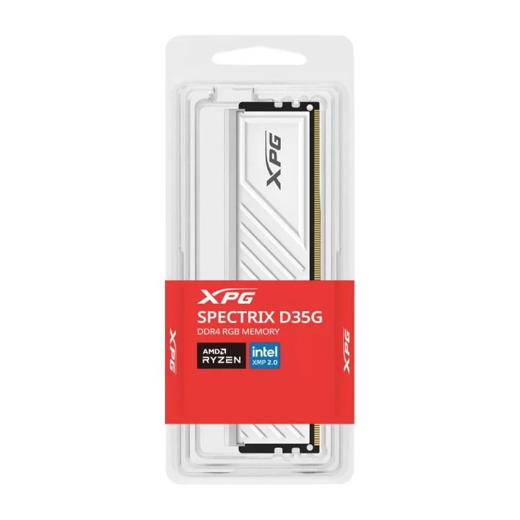 продаємо Модуль пам'яті для комп'ютера DDR4 8GB 3600 MHz XPG Spectrix D35G RGB White ADATA (AX4U36008G18I-SWHD35G) в Україні - фото 4