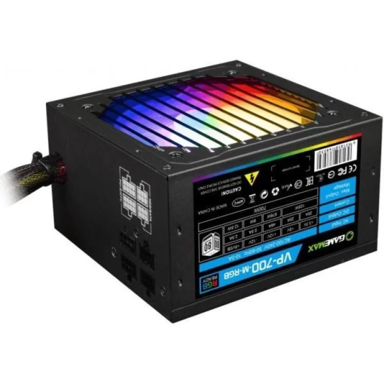 Блок живлення Gamemax 700W (VP-700-M-RGB) ціна 3 602грн - фотографія 2