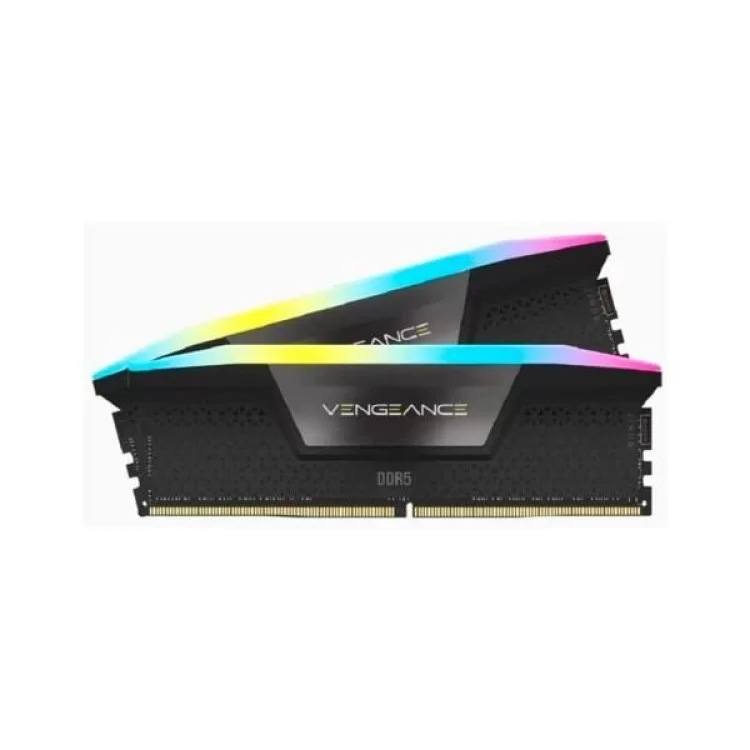 Модуль пам'яті для комп'ютера DDR5 32GB (2x16GB) 6000 MHz Vengeance RGB Black Corsair (CMH32GX5M2D6000C36) ціна 8 753грн - фотографія 2