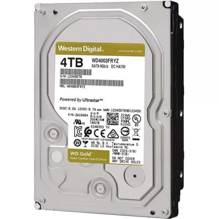 Жорсткий диск 3.5" 4TB WD (WD4003FRYZ) ціна 9 250грн - фотографія 2