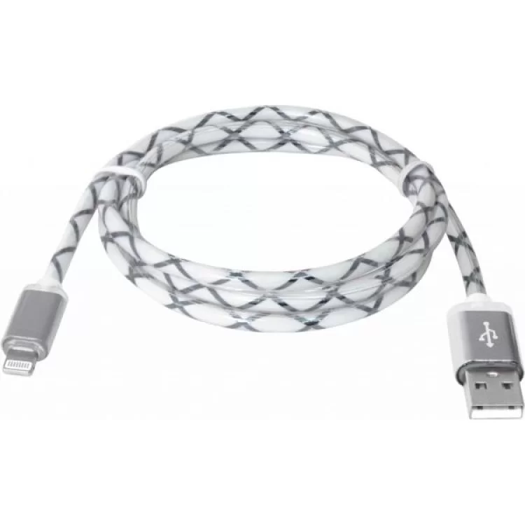 Дата кабель USB 2.0 AM to Lightning 1.0m ACH03-03LT GrayLED backlight Defender (87550) цена 149грн - фотография 2