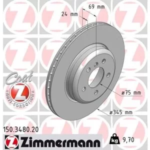 Тормозной диск ZIMMERMANN 150.3480.20