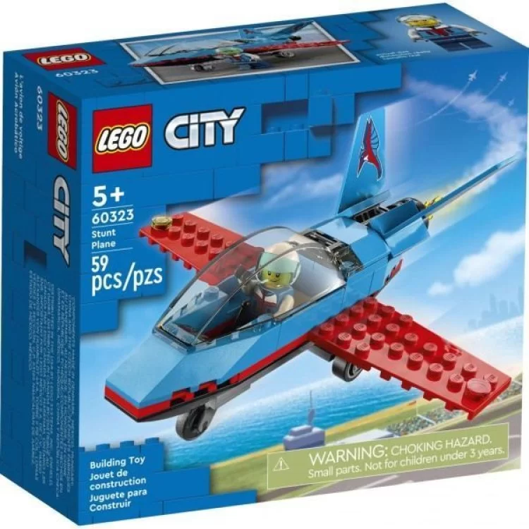 Конструктор LEGO City Great Vehicles Трюковый самолёт 59 деталей (60323)