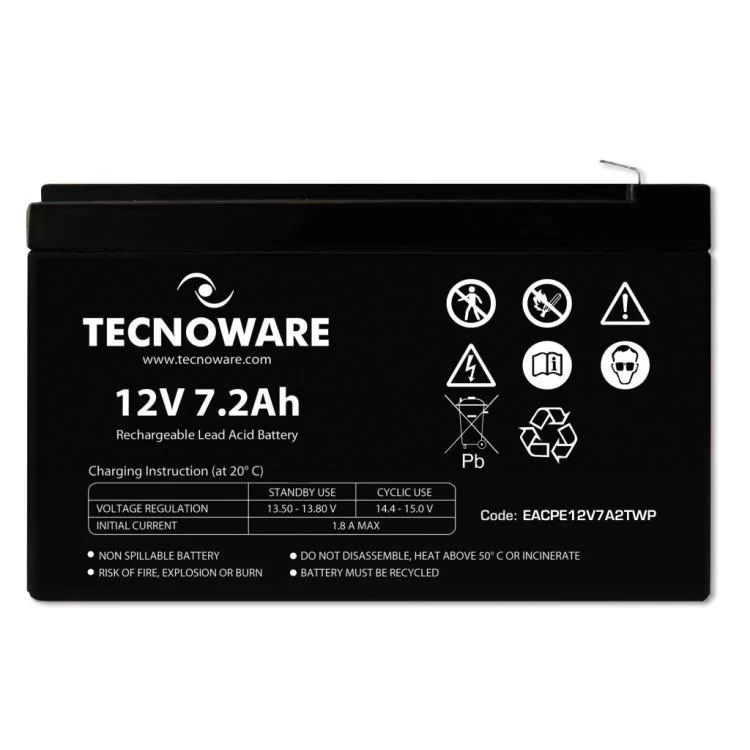 Батарея к ИБП TECNOWARE 12V-7.2Ah (EACPE12V7A2TWP) цена 1 256грн - фотография 2