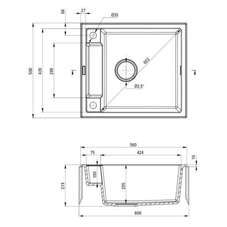 в продаже Мойка кухонная Deante Magnetic (ZRM N103) - фото 3