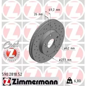 Тормозной диск ZIMMERMANN 590.2818.52