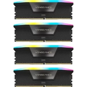 Модуль памяти для компьютера DDR5 96GB (4x24GB) 6000 MHz Vengeance RGB Black Corsair (CMH96GX5M4B6000C30)