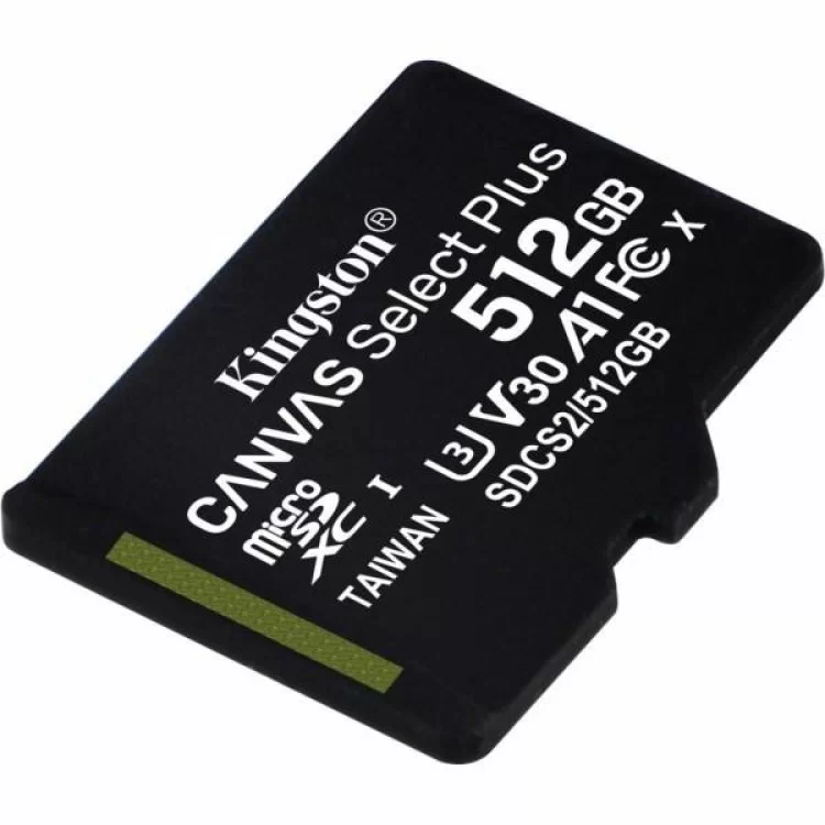 Карта пам'яті Kingston 512GB microSDXC class 10 UHS-I U3 V30 A1 Canvas Select Plus (SDCS2/512GBSP) ціна 3 211грн - фотографія 2