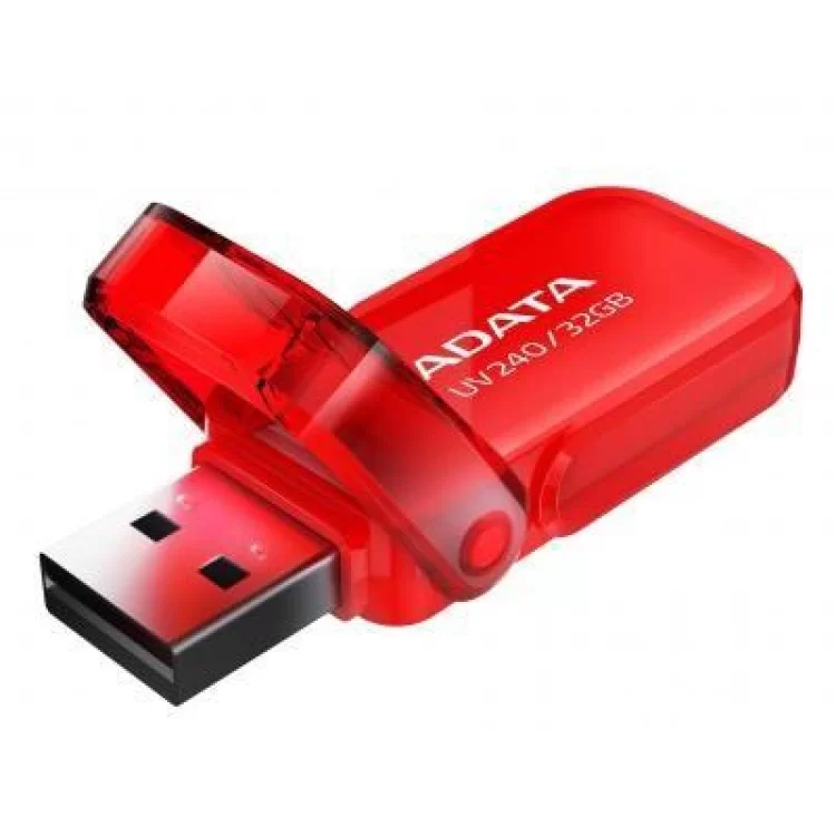 USB флеш накопичувач ADATA 32GB UV240 Red USB 2.0 (AUV240-32G-RRD) ціна 312грн - фотографія 2