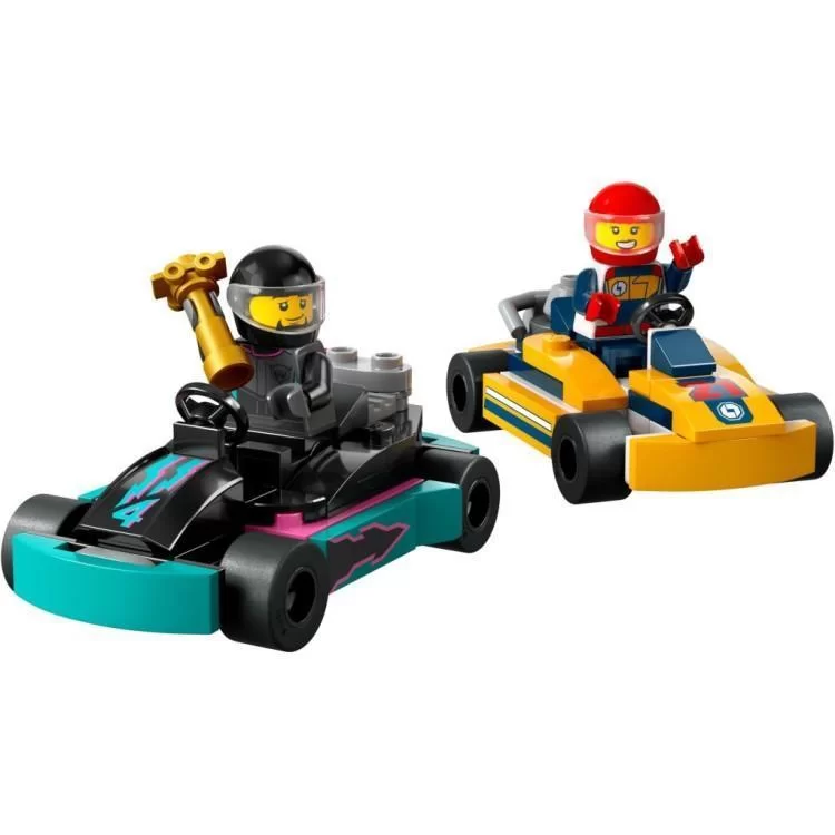 Конструктор LEGO City Картинг і гонщики 99 деталей (60400) ціна 395грн - фотографія 2