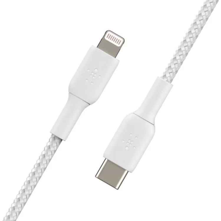 продаємо Дата кабель USB 2.0 AM to Lightning 1.0m BRAIDED white Belkin (CAA004BT1MWH) в Україні - фото 4