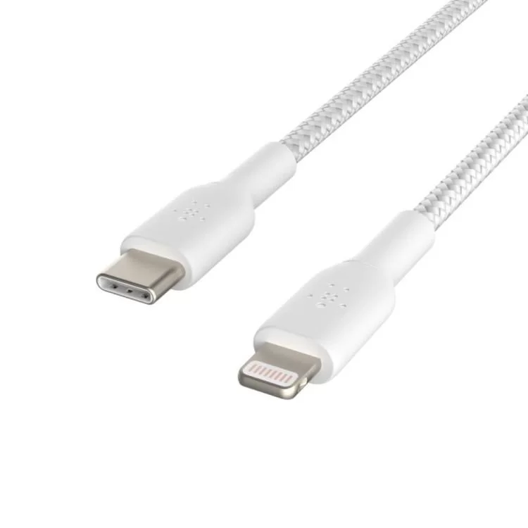 Дата кабель USB 2.0 AM to Lightning 1.0m BRAIDED white Belkin (CAA004BT1MWH) отзывы - изображение 5