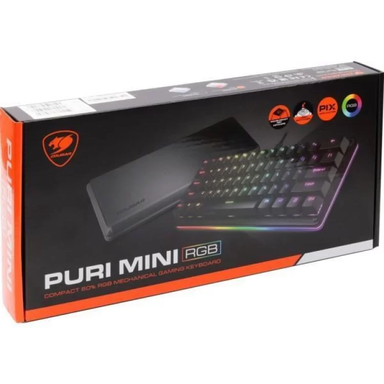 Клавіатура Cougar Puri Mini RGB USB Black (Puri Mini RGB) - фото 9