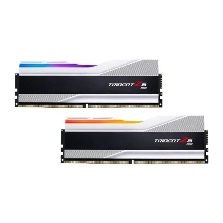 Модуль памяти для компьютера DDR5 32GB (2x16GB) 7200 MHz Trident Z5 RGB Silver G.Skill (F5-7200J3445G16GX2-TZ5RS)