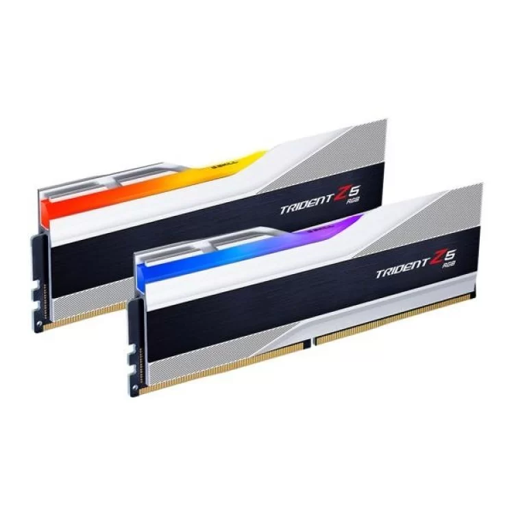 Модуль памяти для компьютера DDR5 32GB (2x16GB) 7200 MHz Trident Z5 RGB Silver G.Skill (F5-7200J3445G16GX2-TZ5RS) цена 8 378грн - фотография 2
