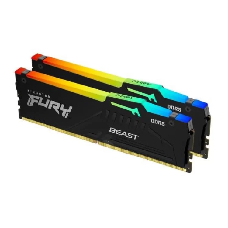 Модуль памяти для компьютера DDR5 64GB (2x32GB) 5200 MHz Beast RGB Kingston Fury (ex.HyperX) (KF552C40BBAK2-64) цена 15 541грн - фотография 2