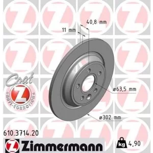 Тормозной диск ZIMMERMANN 610.3714.20