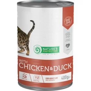 Консерви для котів Nature's Protection Adult Sterilised Chicken & Duck 400 г (KIK45611)