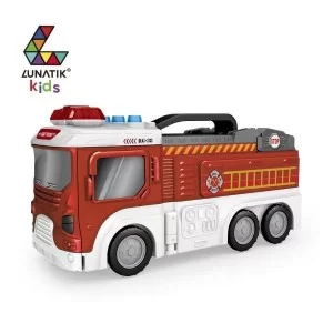 Игровой набор Lunatik Грузовик трансформер гараж пожарный (LNK-CDF0691)