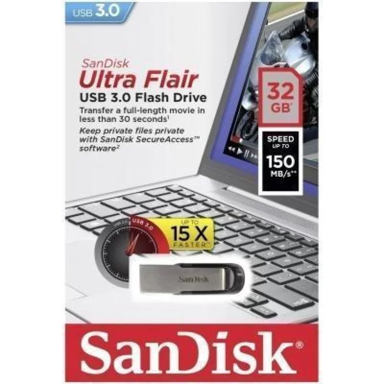 USB флеш накопитель SanDisk 32GB Ultra Flair USB 3.0 (SDCZ73-032G-G46) отзывы - изображение 5