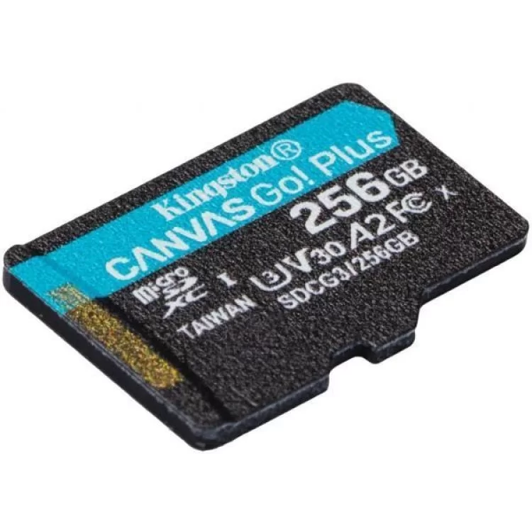 Карта памяти Kingston 256GB microSDXC class 10 A2 U3 V30 Canvas Go Plus (SDCG3/256GBSP) цена 1 582грн - фотография 2