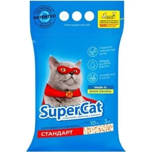 Наполнитель для туалета Super Cat Стандарт Деревянный впитывающий 3 кг (5 л) (3550)