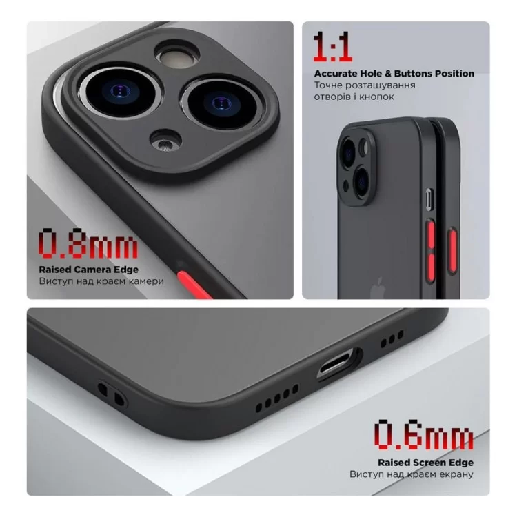 в продаже Чехол для мобильного телефона Armorstandart Frosted Matte Xiaomi Redmi Note 13 Pro 5G Black (ARM71842) - фото 3