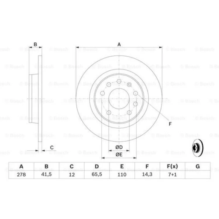 Гальмівний диск Bosch 0 986 479 106 відгуки - зображення 5