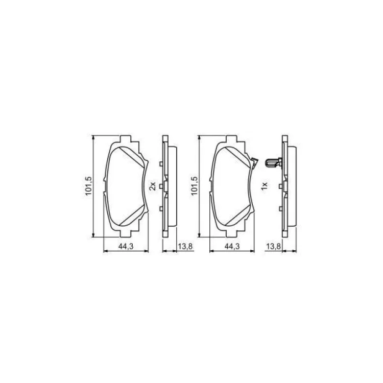 Тормозные колодки Bosch 0986494803 цена 843грн - фотография 2