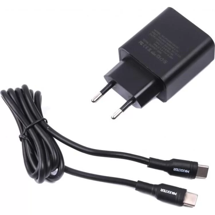 продаємо Зарядний пристрій Maxxter 1 USB Type-C + cable Type-C to Type-C (WC-PD25W-CtC-01) в Україні - фото 4