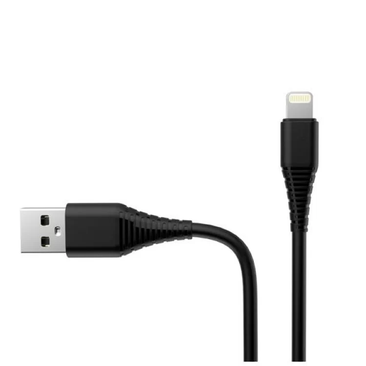 в продажу Зарядний пристрій ColorWay 1USB Quick Charge 3.0 (18W) black + cable Lightning (CW-CHS013QCL-BK) - фото 3