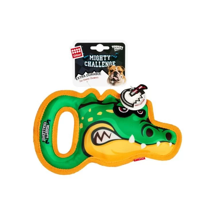Игрушка для собак GiGwi Mighty Challenge Крокодил с пищалкой 25 см (2235) цена 771грн - фотография 2