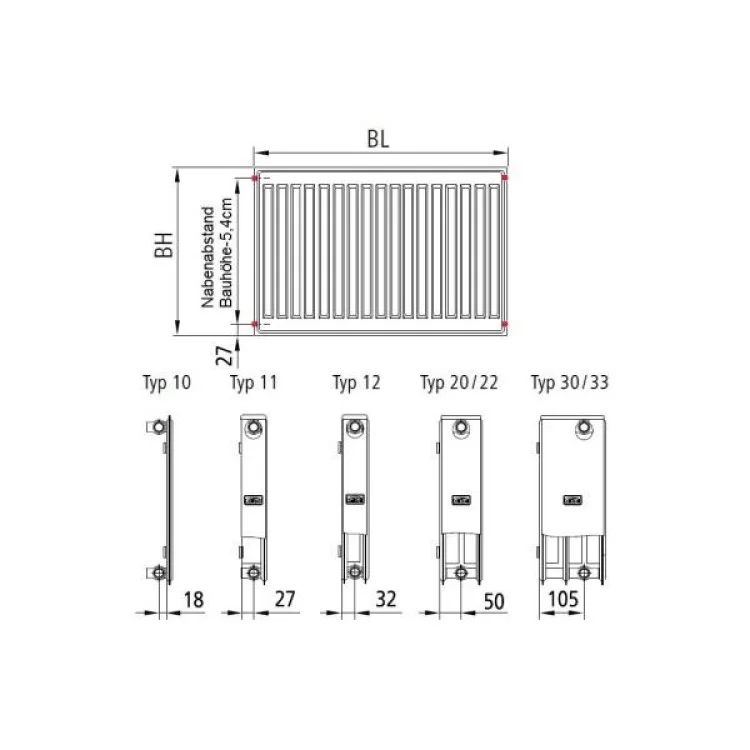 продаємо Радіатор опалення Kermi Therm-X2 Profil-K, FKO, 22 тип, 500x1300мм (FK0220513W02) в Україні - фото 4