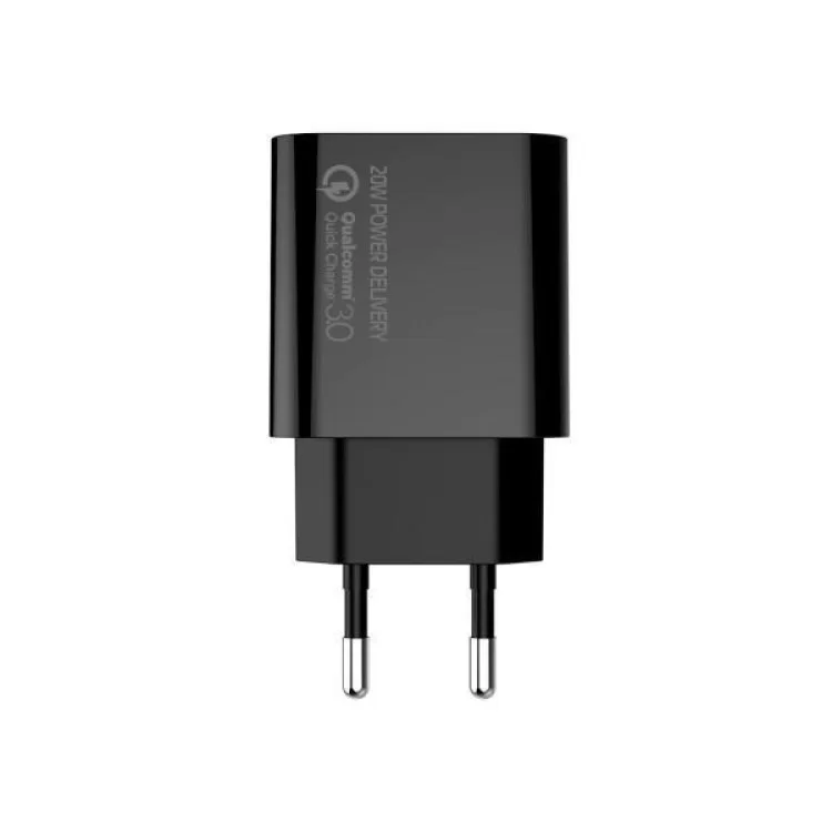 Зарядний пристрій ColorWay Type-C PD + USB QC3.0 (20W) V2 black (CW-CHS025QPD-BK) ціна 715грн - фотографія 2