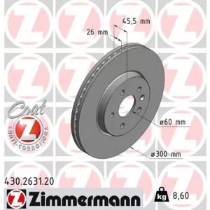 Гальмівний диск ZIMMERMANN 430.2631.20