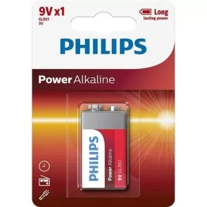 Батарейка Philips Крона 6LR61 Power Alkaline * 1 (6LR61P1B/10)