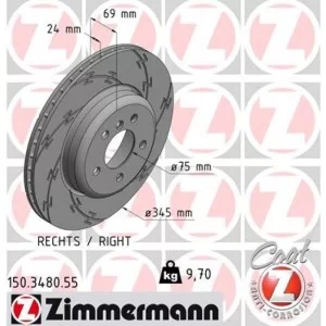 Тормозной диск ZIMMERMANN 150.3480.55